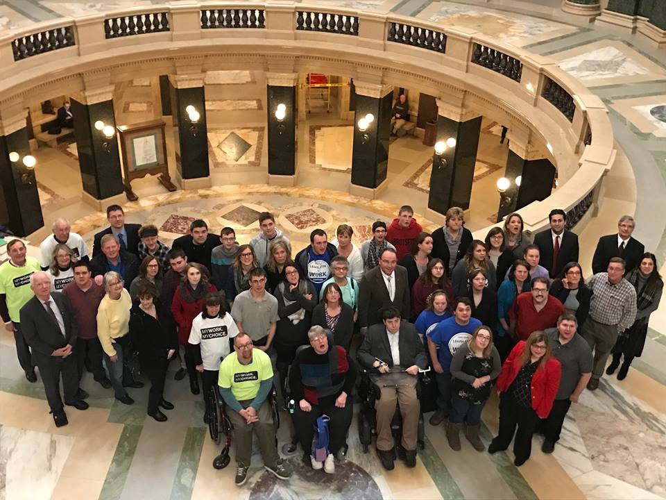 Wisconsinites and DRW testifying at the state capitol