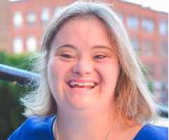 Kayla Mckeon smiling