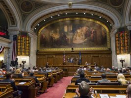 Wisconsin legislature at state capitol