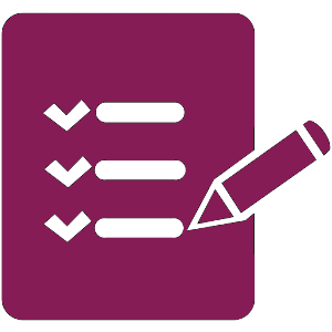 Paper with checklist and pen