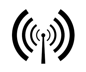 Radio signals from antenna